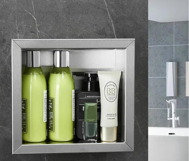 Douche avec Niche de Rangement Intégrée Salle de Bain Ordonnée – Rekta