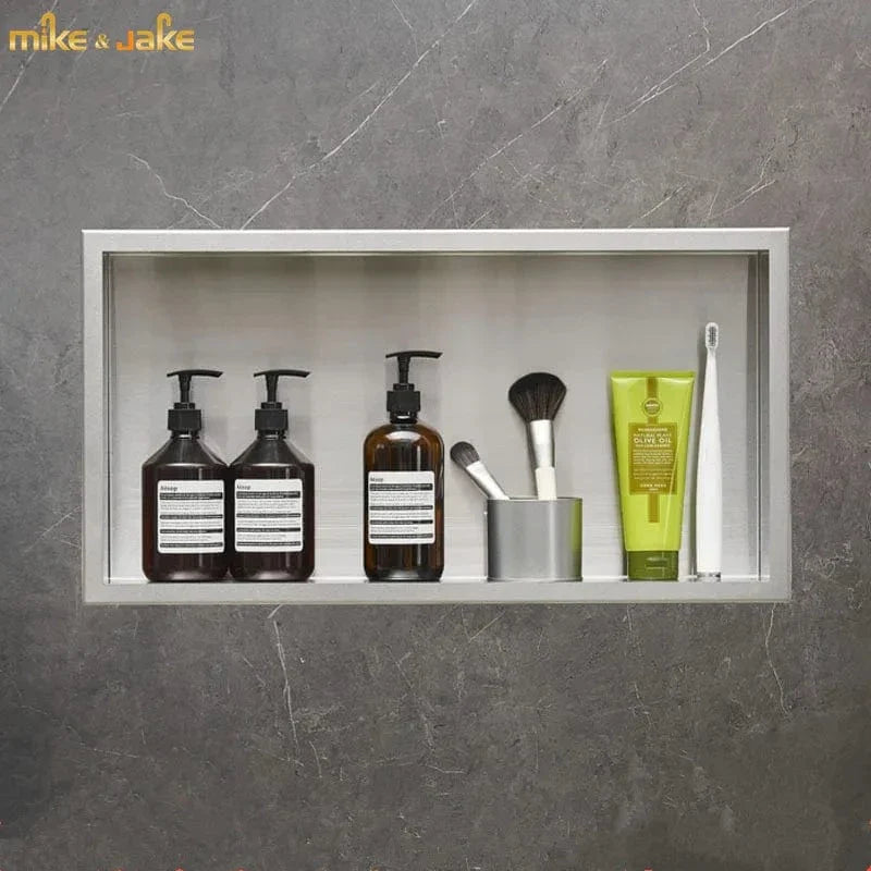 Douche avec Niche de Rangement Intégrée Salle de Bain Ordonnée – Rekta