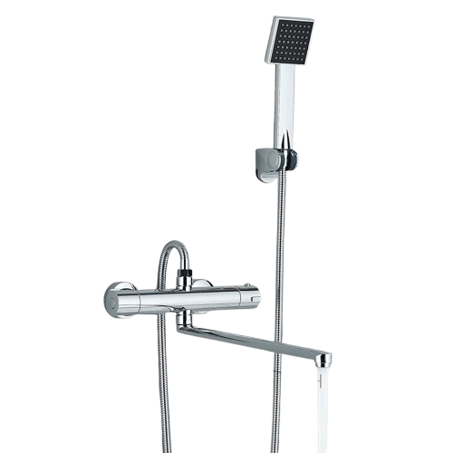 Douche Thermostatique Noir Chrome Précision et Design Contemporain – Thermya
