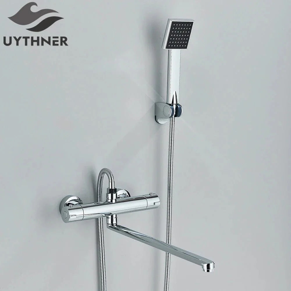 Douche Thermostatique Noir Chrome Précision et Design Contemporain – Thermya