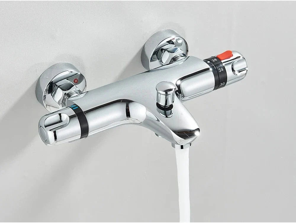 Douche Thermostatique Noir Chrome Précision et Design Contemporain – Thermya