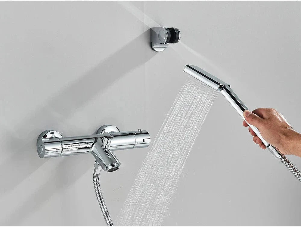 Douche Thermostatique Noir Chrome Précision et Design Contemporain – Thermya