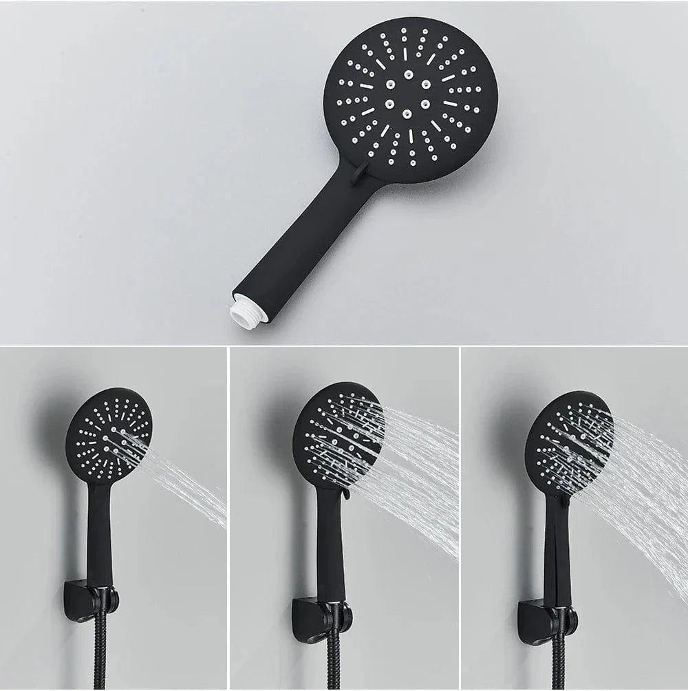 Douche Thermostatique Noir Chrome Précision et Design Contemporain – Thermya