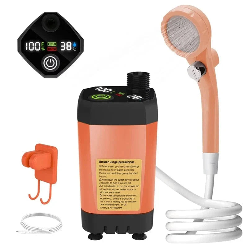 Douchette Camping Portable Rechargeable Pompe et Affichage Grande Autonomie – Nomadis