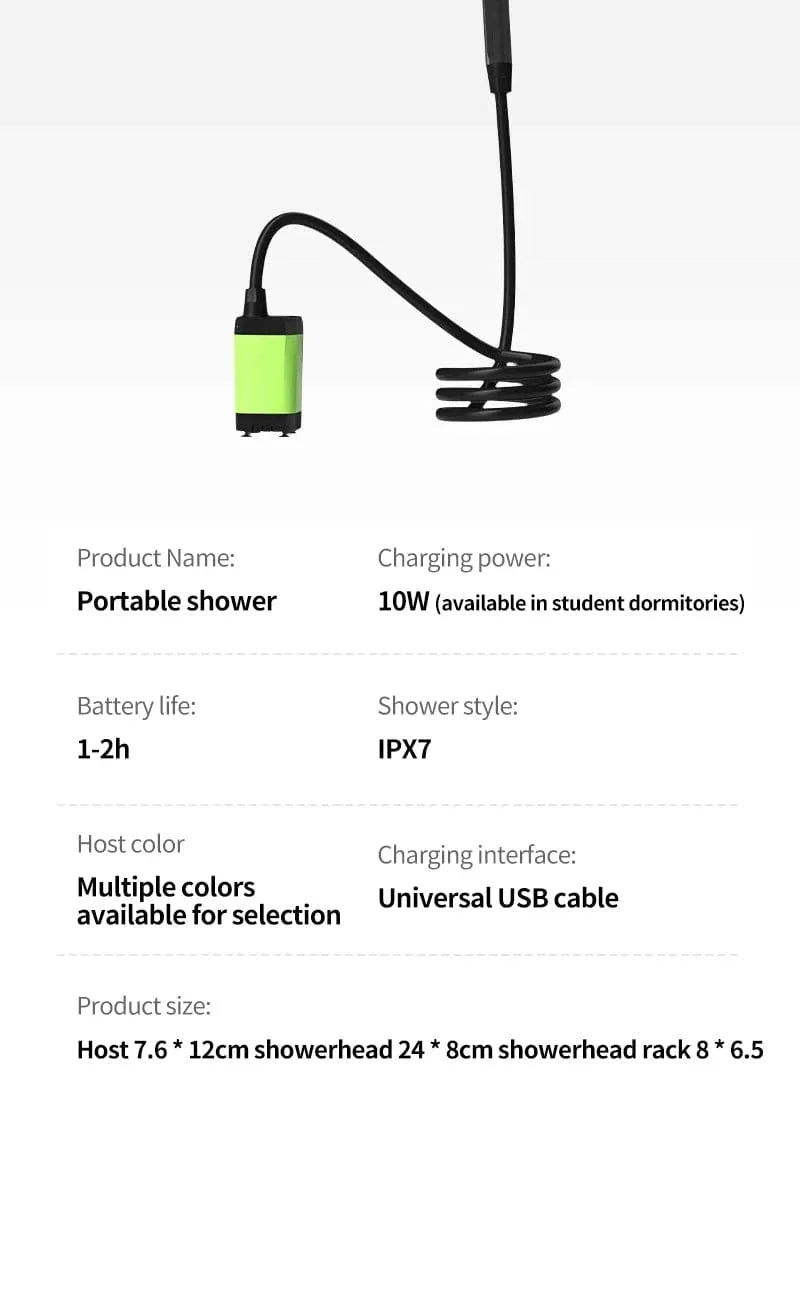 Douchette Camping Portable Rechargeable Pompe et Affichage Grande Autonomie – Nomadis