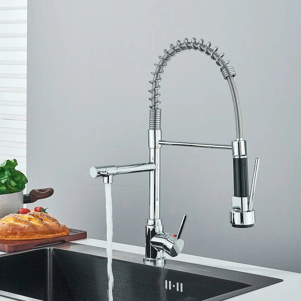 Douchette Cuisine Professionnelle Laiton Chromé Débit Puissant – Fornéa