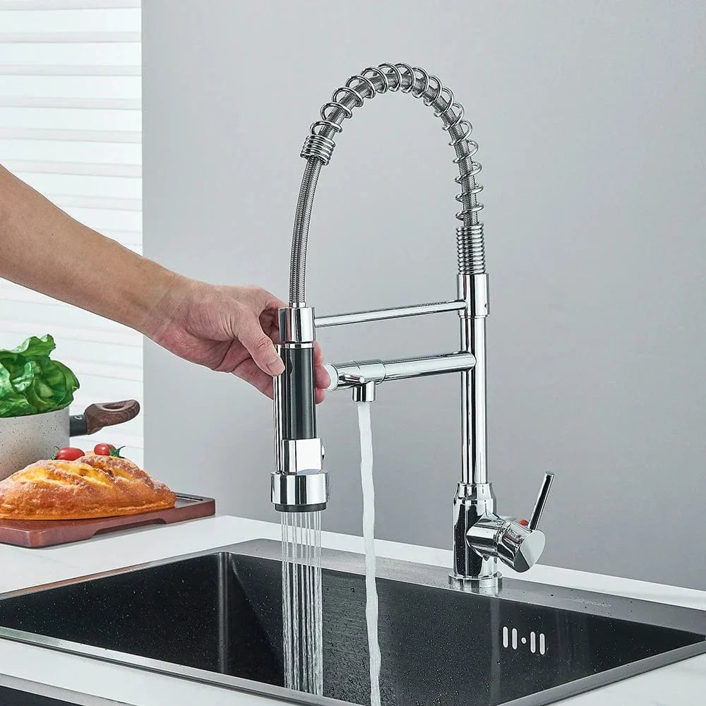 Douchette Cuisine Professionnelle Laiton Chromé Débit Puissant – Fornéa