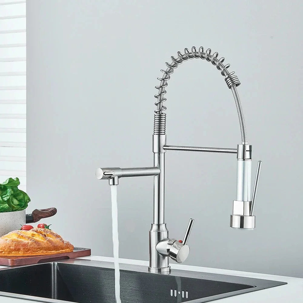 Douchette Cuisine Professionnelle Laiton Chromé Débit Puissant – Fornéa
