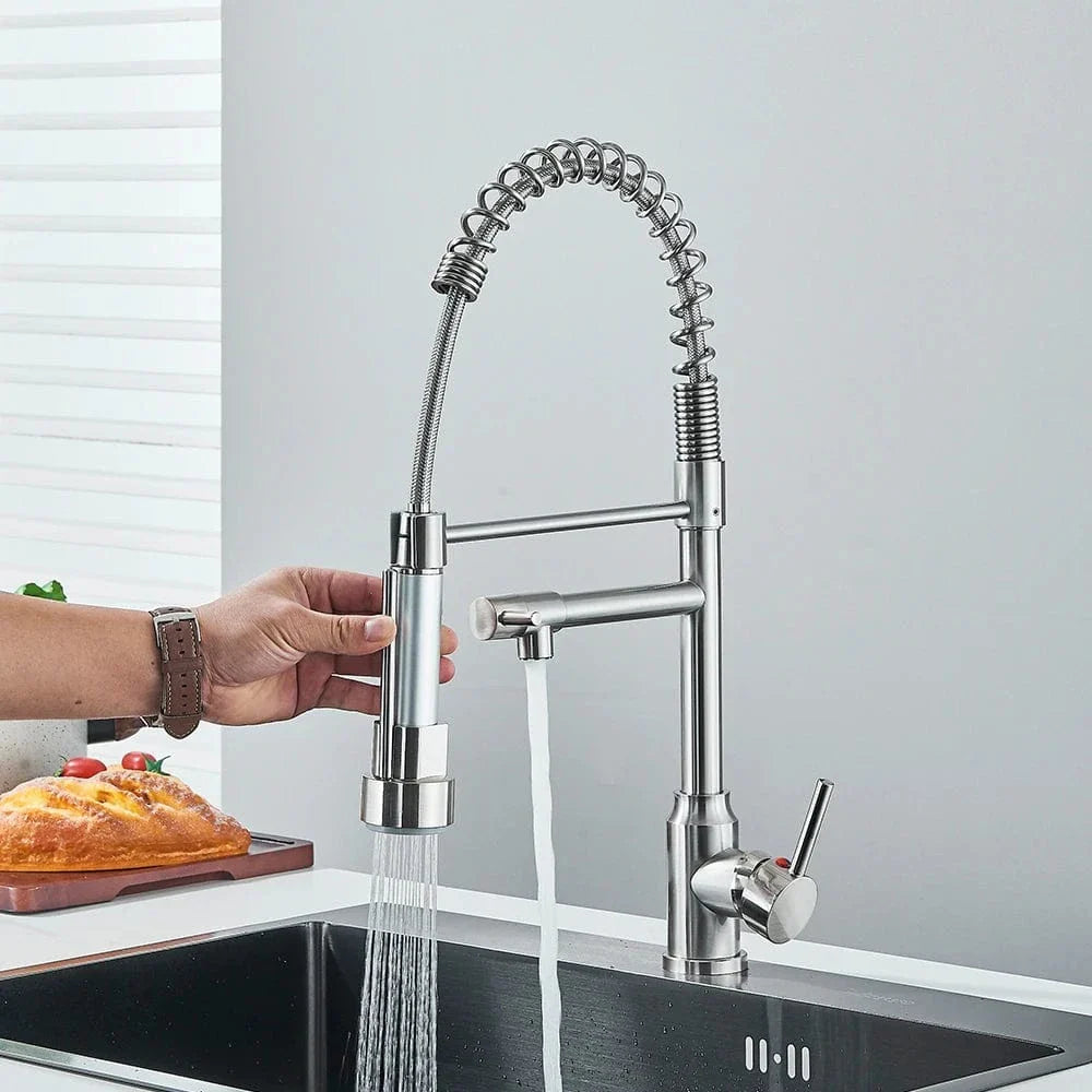 Douchette Cuisine Professionnelle Laiton Chromé Débit Puissant – Fornéa