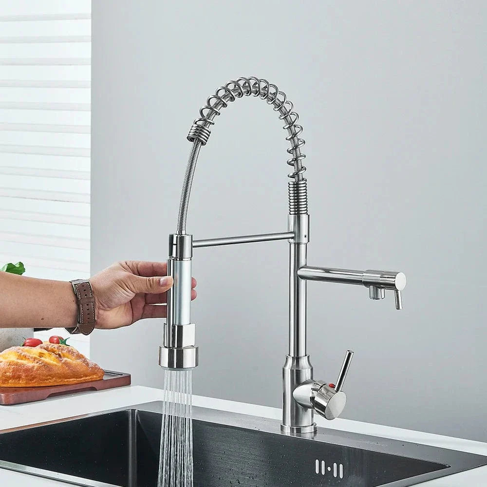 Douchette Cuisine Professionnelle Laiton Chromé Débit Puissant – Fornéa