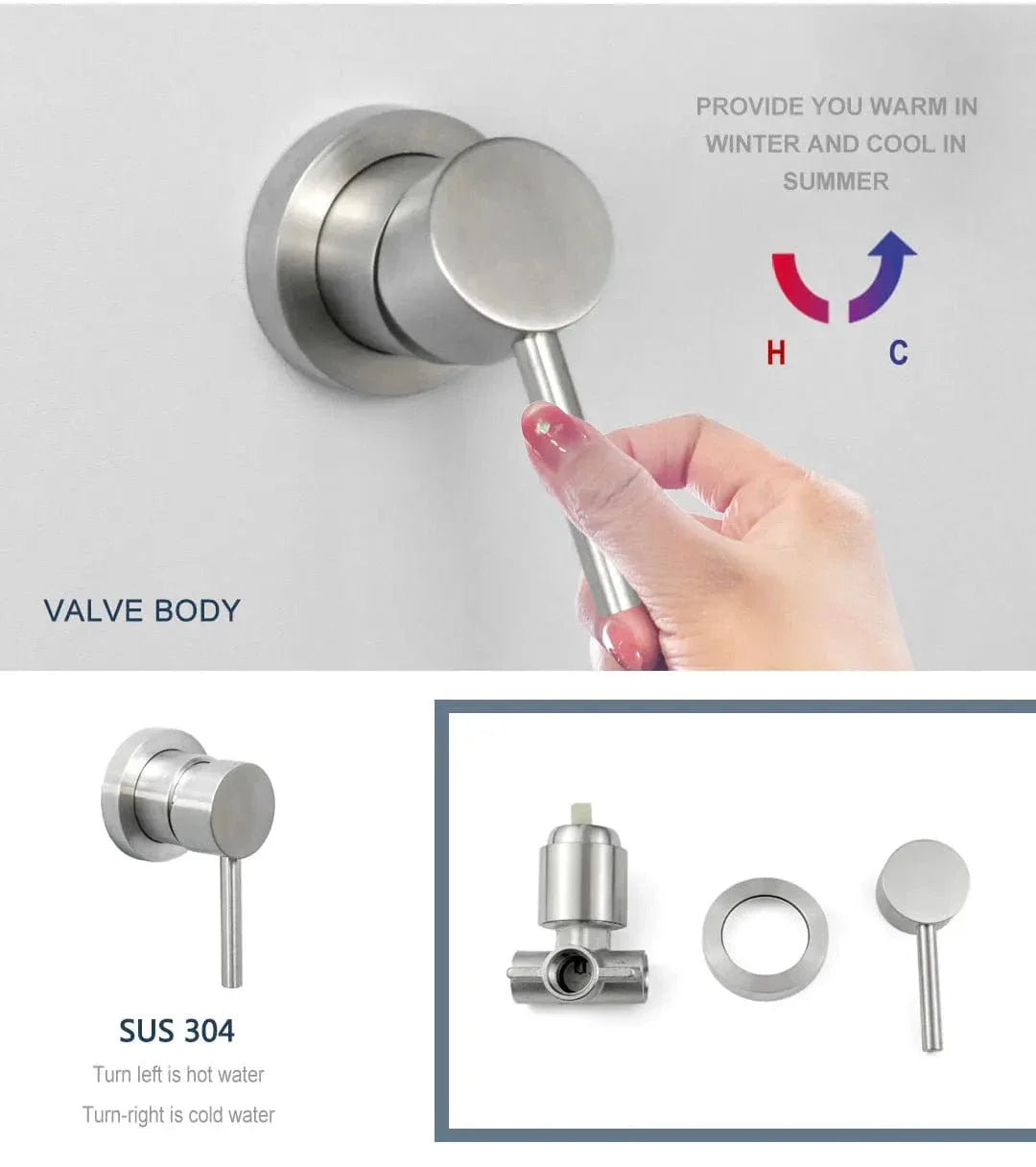 Douchette Encastrée Inox Brossé Plan de Travail Dégagé – Fornéa
