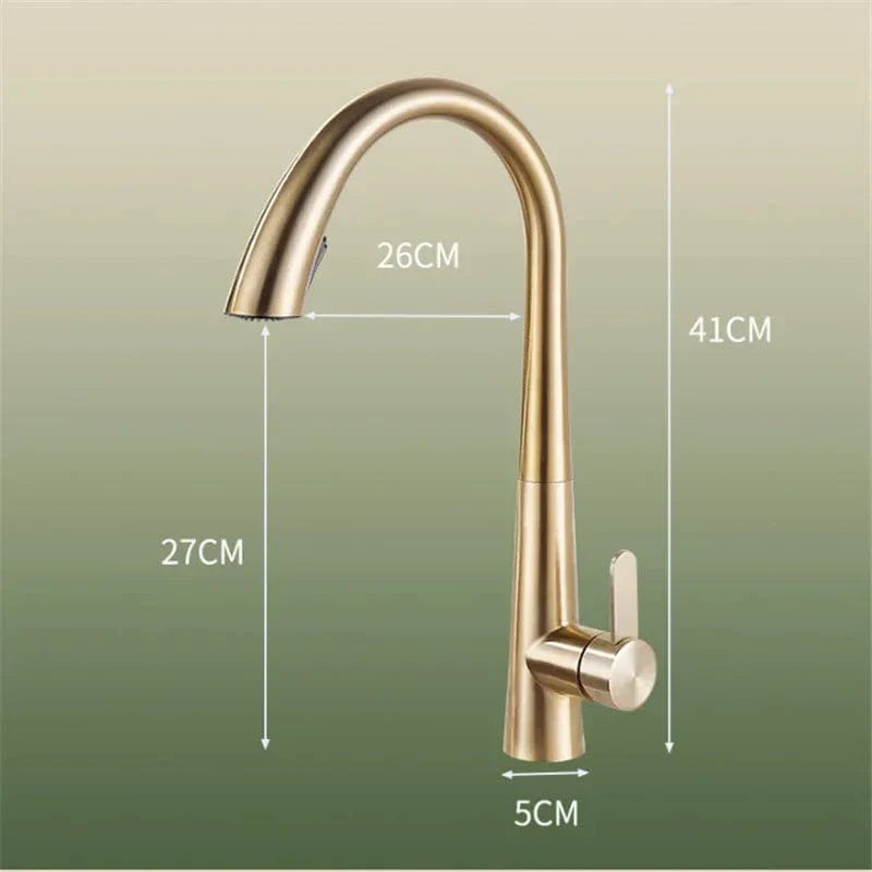 Douchette Évier Cuisine Or Brossé Design Épuré Cuisine Moderne – Fornéa