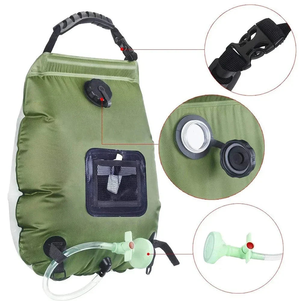 Douchette Extérieure Solaire 20L Eau Chaude Sans Électricité – Nomadis
