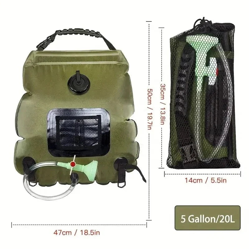 Douchette Extérieure Solaire 20L Eau Chaude Sans Électricité – Nomadis