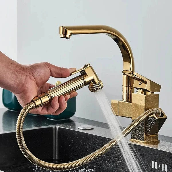 Douchette Mitigeur Cuisine Laiton Doré Élégance Durable – Fornéa