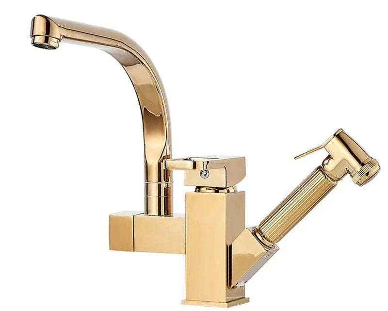 Douchette Mitigeur Cuisine Laiton Doré Élégance Durable – Fornéa