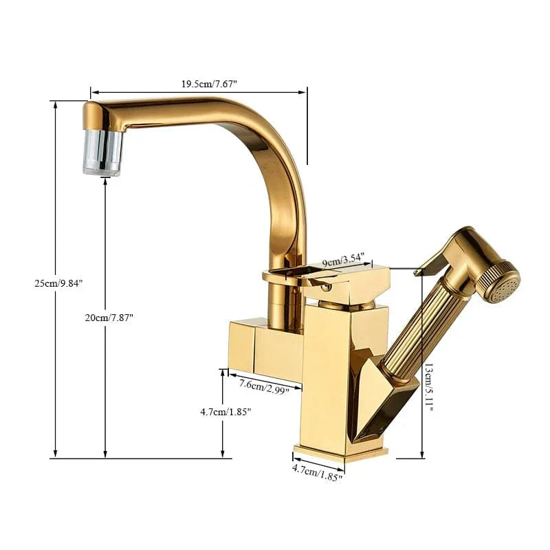 Douchette Mitigeur Cuisine Laiton Doré Élégance Durable – Fornéa
