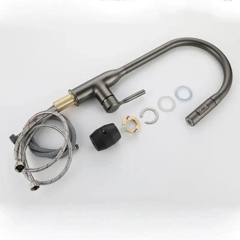 Douchette Évier Cuisine Chromée Bec Rétractable Portée Étendue – Fornéa