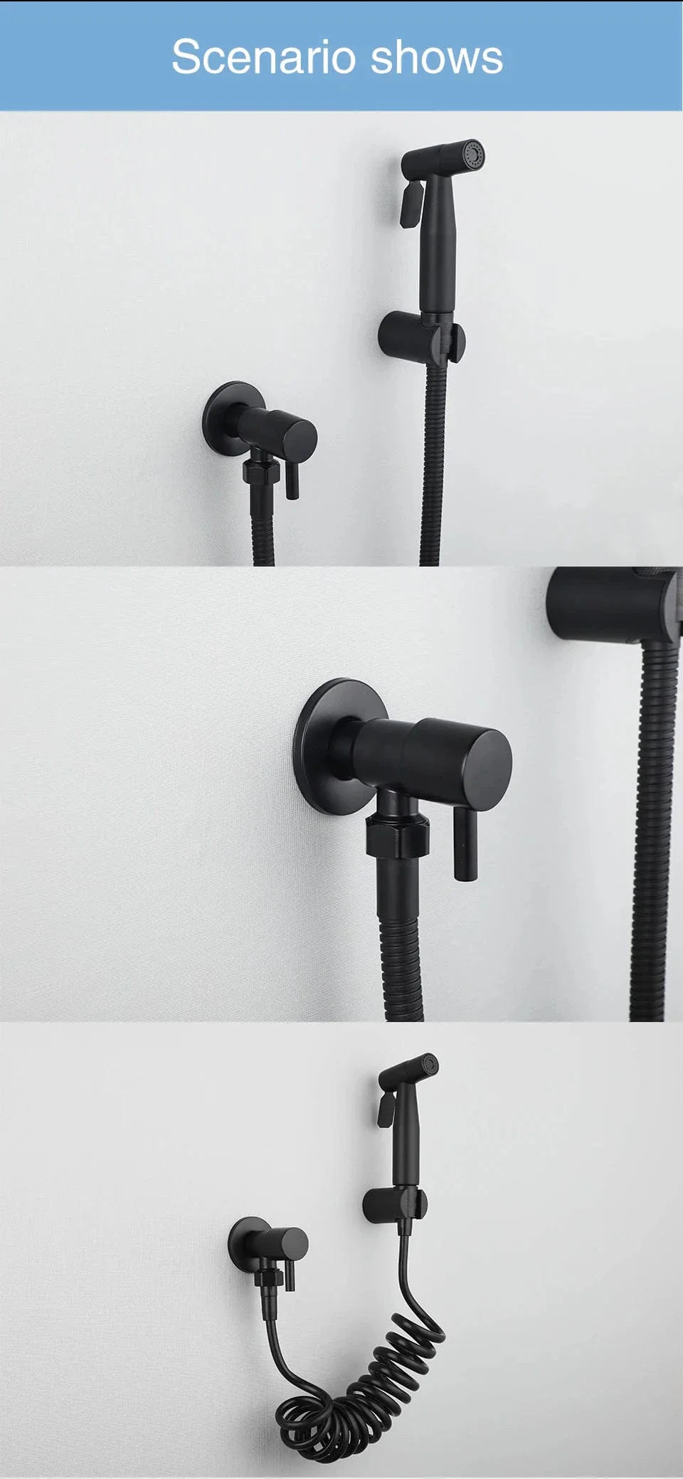 Douchette WC Noire Bidet Intégré Design et Hygiène – Purelia