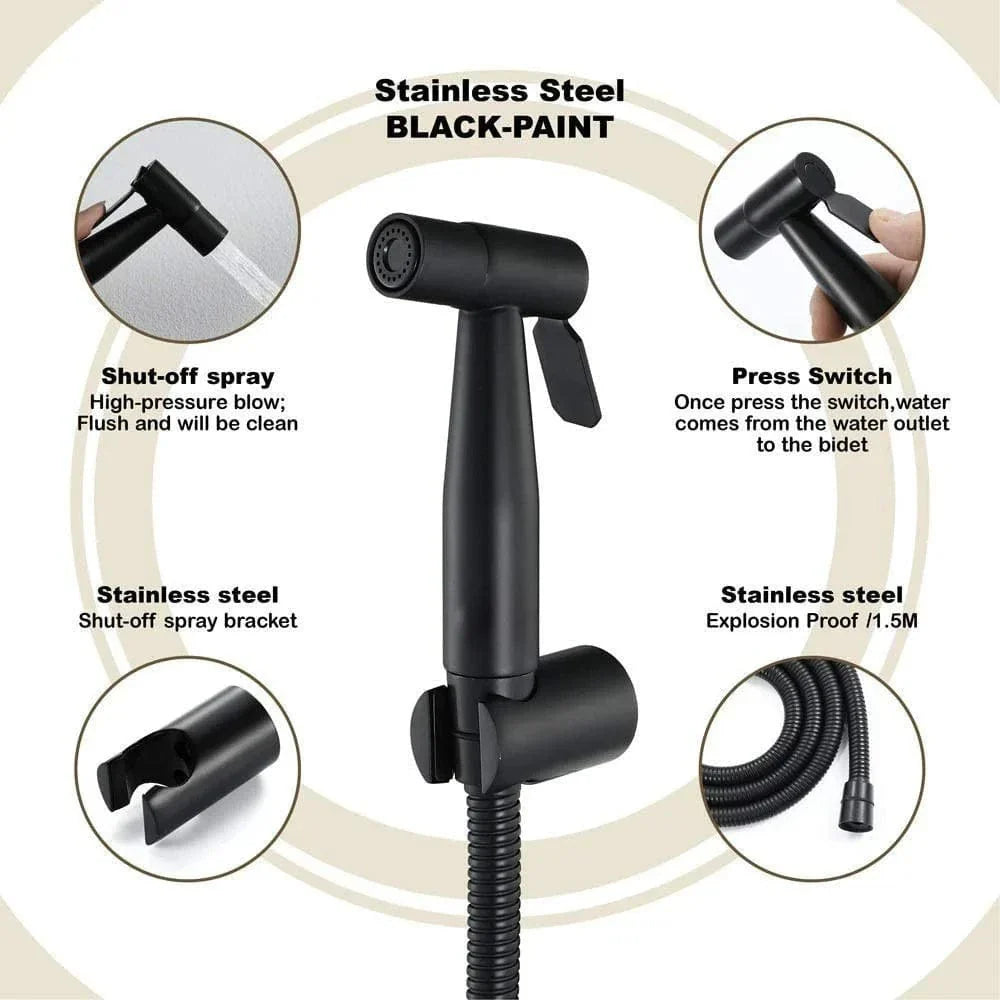 Douchette WC Noire Bidet Intégré Design et Hygiène – Purelia