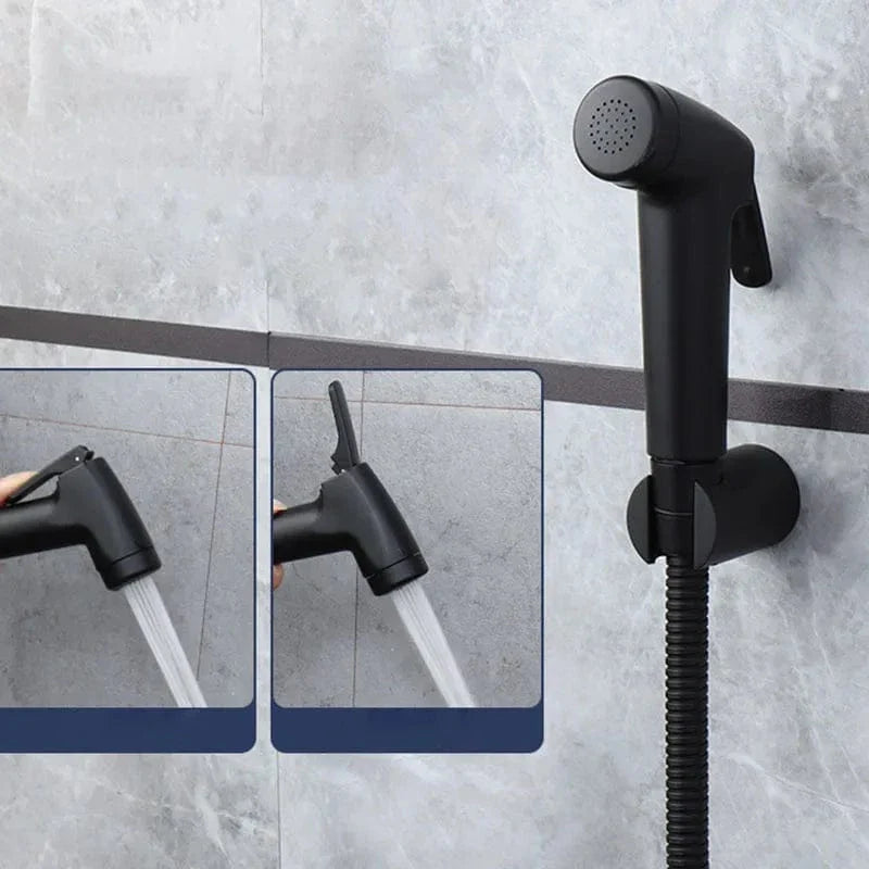 Mitigeur Noir WC avec Bidet Intégré et Douchette Design Moderne – Purelia