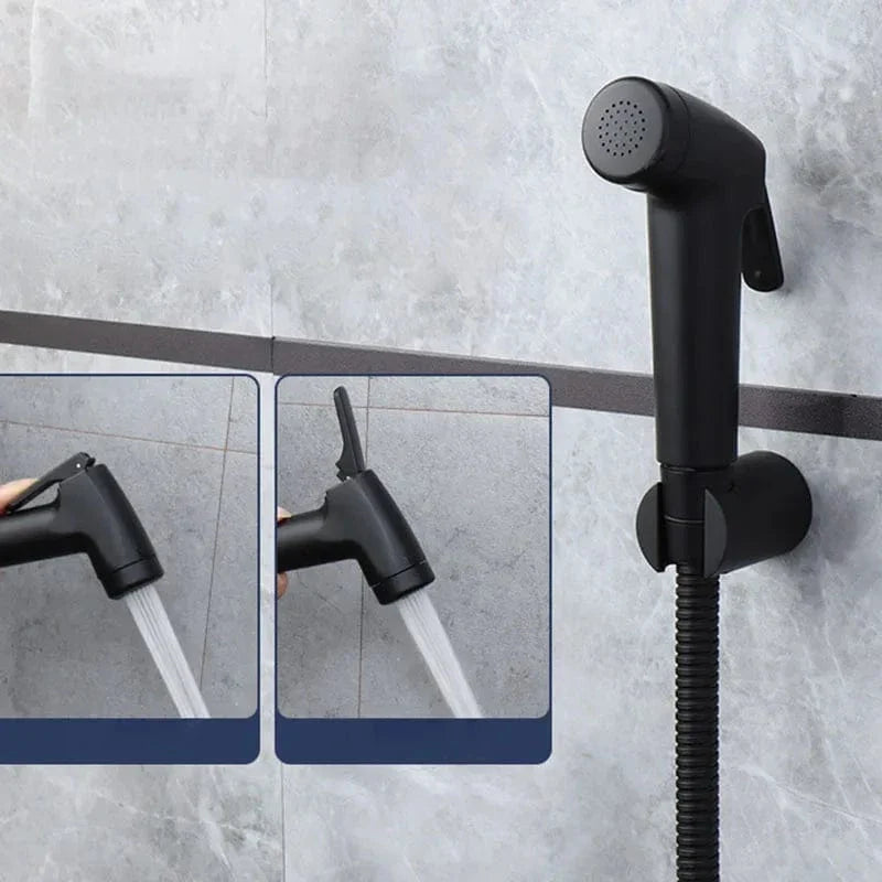Mitigeur Noir WC avec Bidet Intégré et Douchette Design Moderne – Purelia
