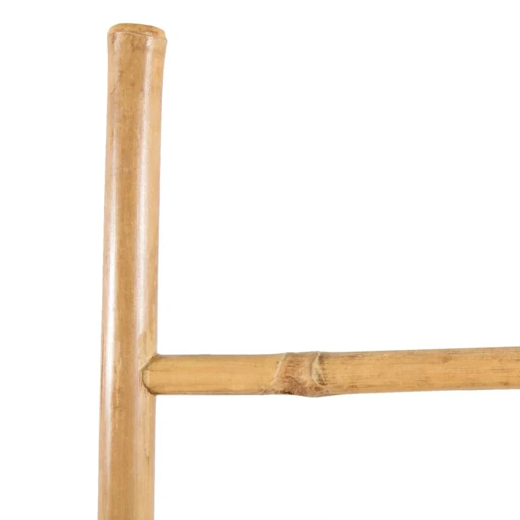 Échelle Porte-Serviettes Bambou Naturel Rangement Élégant Sans Perçage – Bambeo