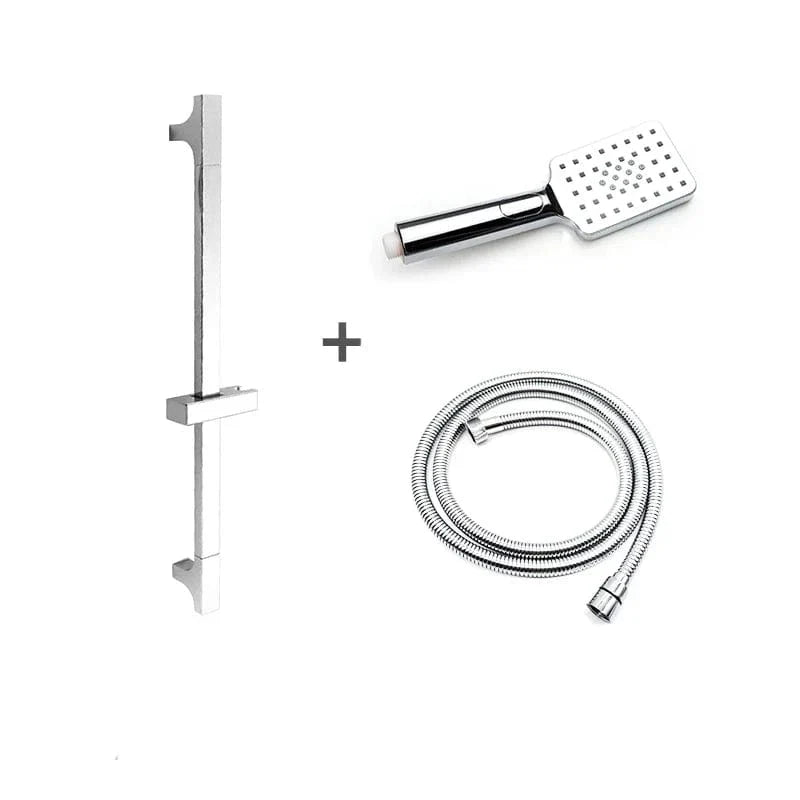 Ensemble Douche Barre Ajustable Inox Argenté Hauteur sur Mesure – Spalys
