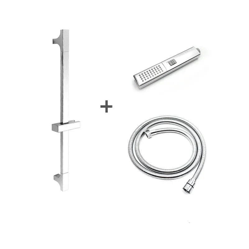 Ensemble Douche Barre Ajustable Inox Argenté Hauteur sur Mesure – Spalys