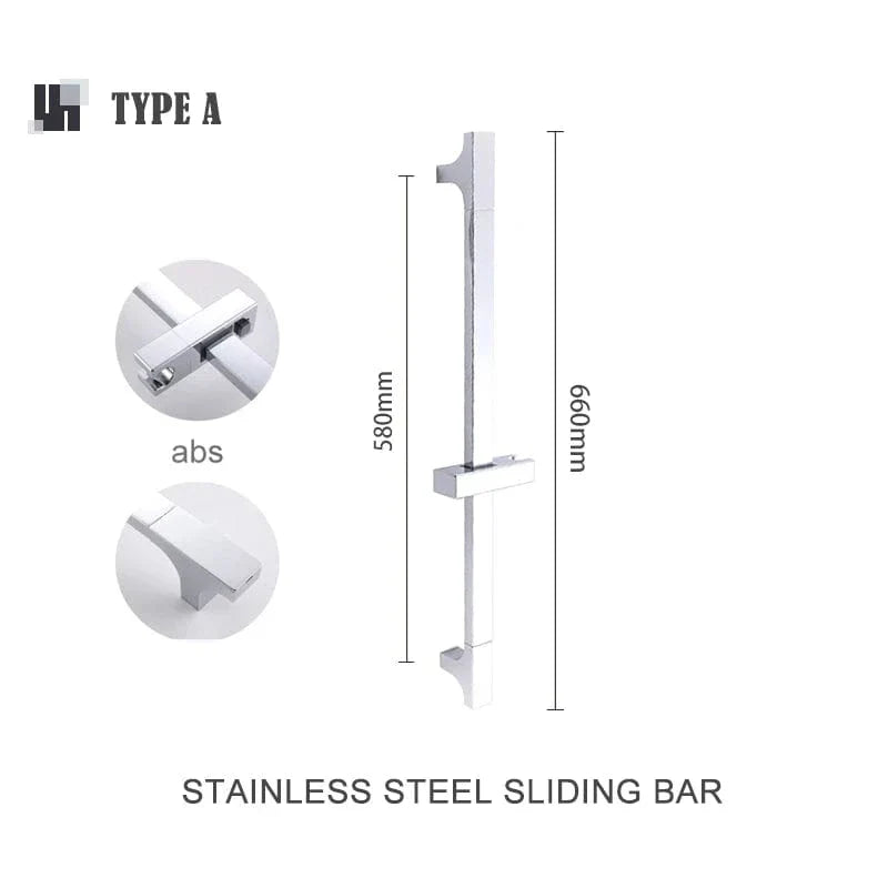 Ensemble Douche Barre Ajustable Inox Argenté Hauteur sur Mesure – Spalys