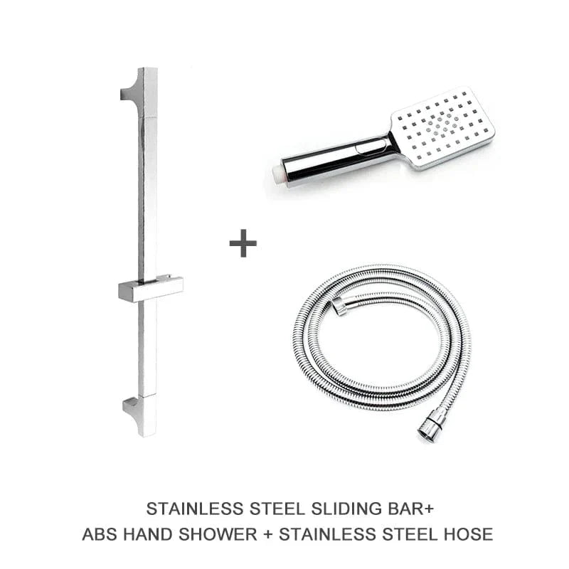 Ensemble Douche Barre Ajustable Inox Argenté Hauteur sur Mesure – Spalys