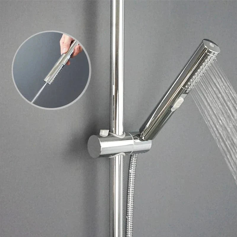 Ensemble Douche Barre Ajustable Inox Argenté Hauteur sur Mesure – Spalys