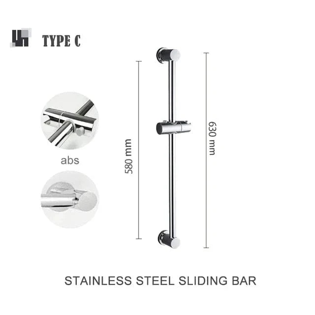 Ensemble Douche Barre Ajustable Inox Argenté Hauteur sur Mesure – Spalys