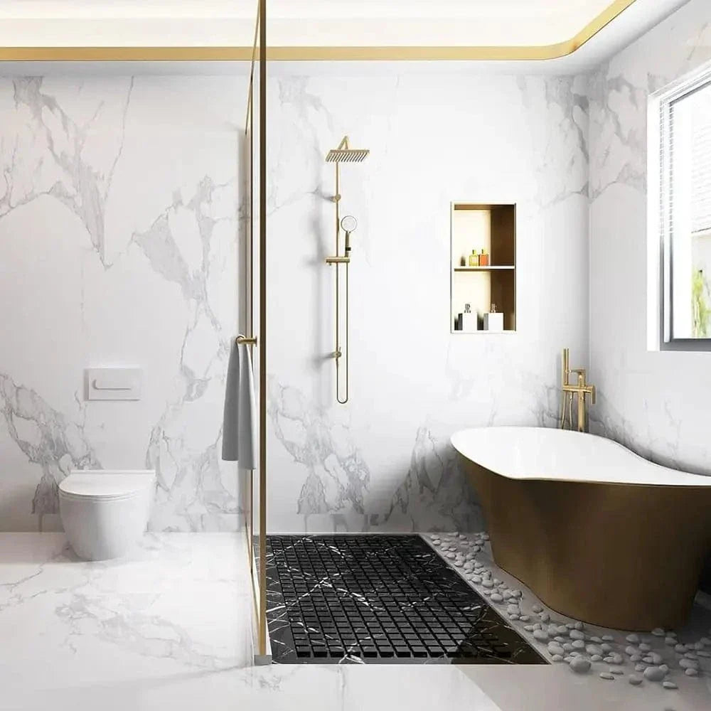 Pommeau de Douche et Flexible Or Titane Finition Précieuse – Pluvia
