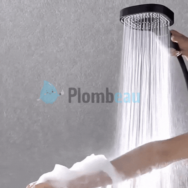 Pommeau de Douche Large Massant Haute Pression Confort Optimal – Pluvia