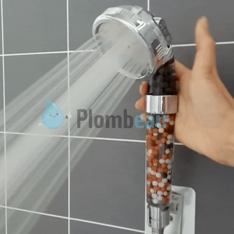Pommeau de Douche à Billes Minérales Eau Adoucie Naturellement – Pluvia