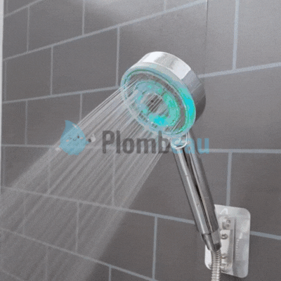 Pommeau de Douche LED Multicolore Haute Pression Ambiance Relaxante – Pluvia