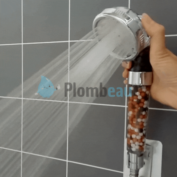 Pommeau de Douche Billes Anticalcaire Cheveux et Peau Préservés – Pluvia
