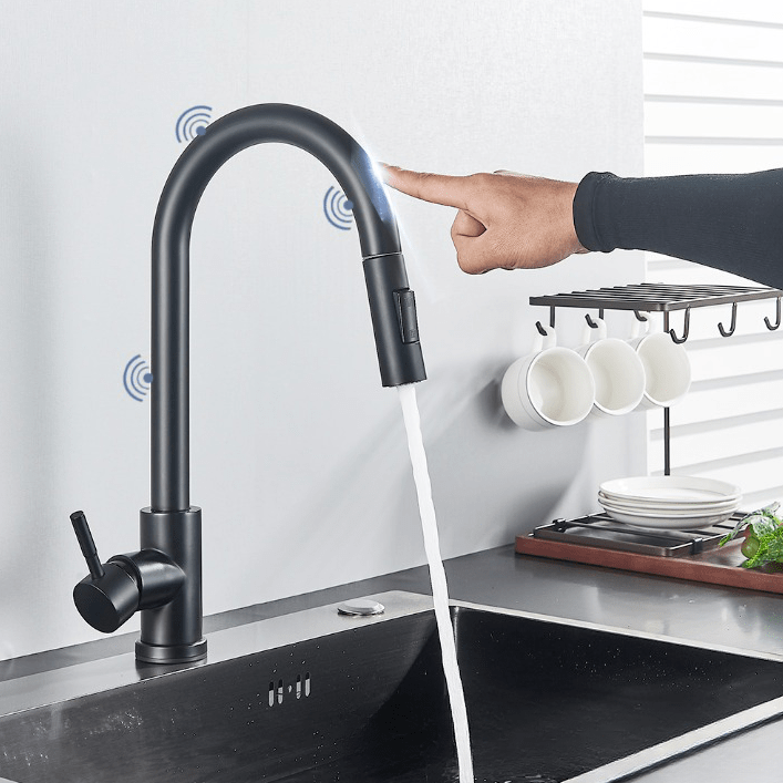 Robinet Cuisine Douchette Tactile Ouverture d'une Simple Touche – Cuvéa