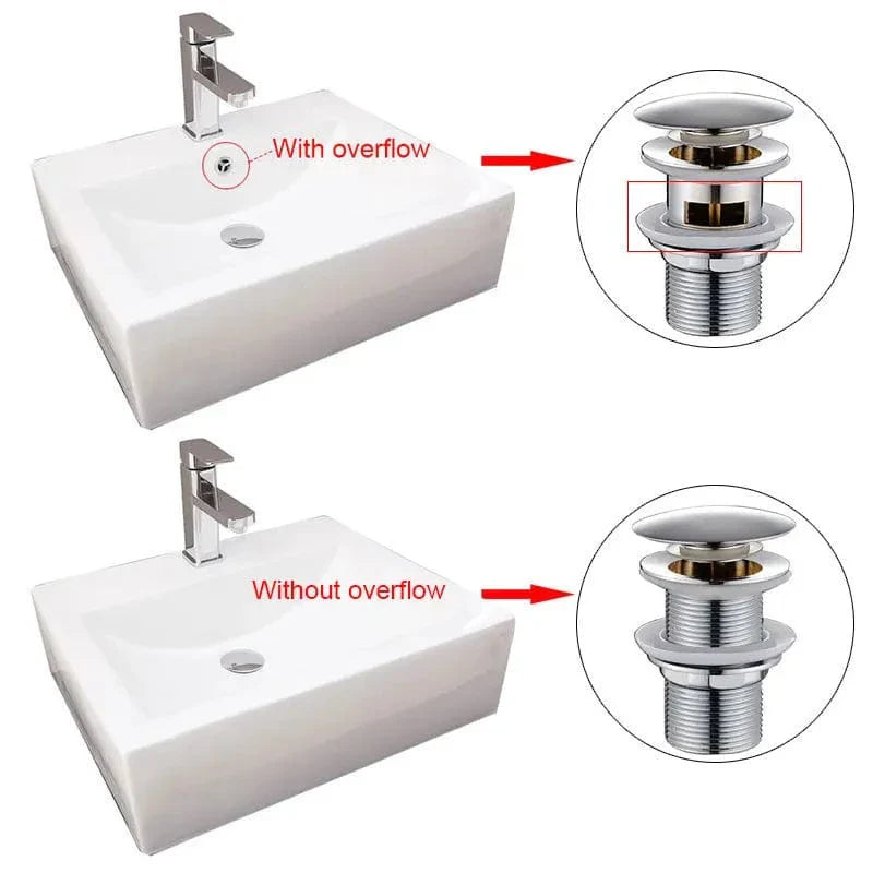Bonde Lavabo Chrome avec Siphon et Trop-Plein Montage Complet – Ovalis