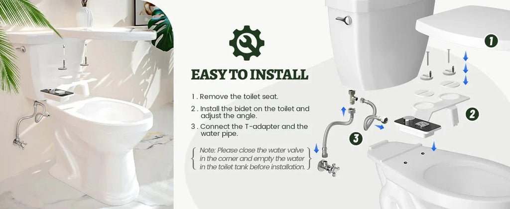 Kit WC Japonais Ultra-Fin Non Électrique Hygiène Intime Facile – Nihona