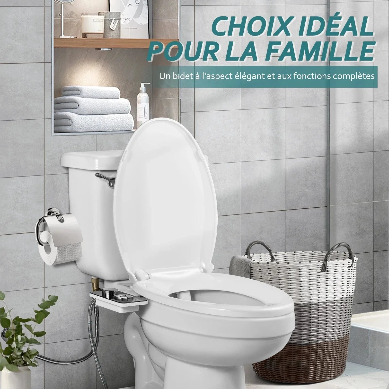 Kit WC Japonais Ultra-Fin Non Électrique Hygiène Intime Facile – Nihona