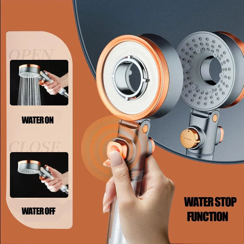 Pommeau de Douche Double Face Deux Jets en Un Économe en Eau – Pluvia