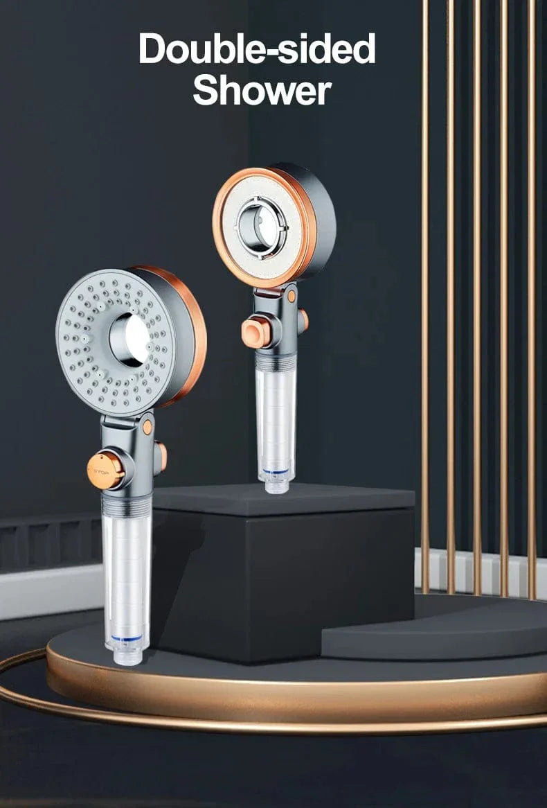 Pommeau de Douche Double Face Deux Jets en Un Économe en Eau – Pluvia