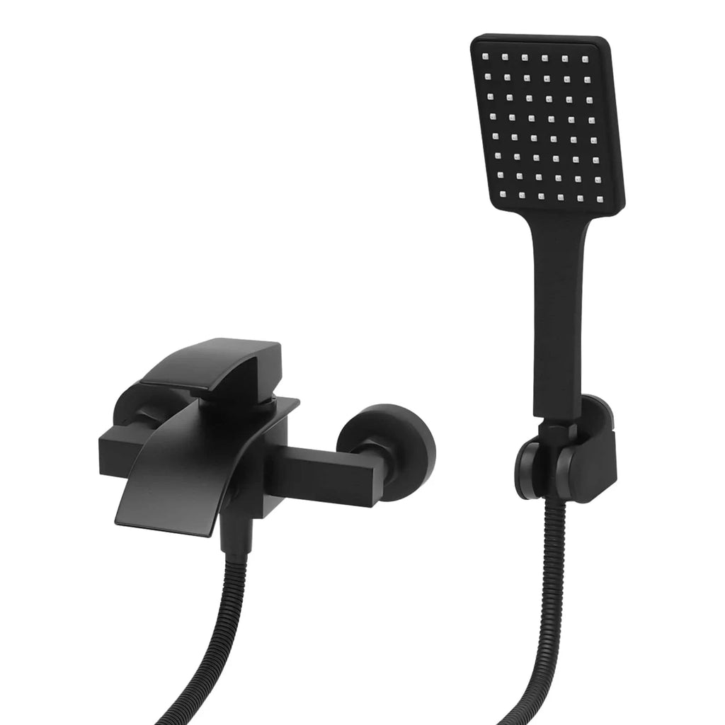 Mitigeur Baignoire Cascade Noir Mural Débit Généreux Durable – Vertane