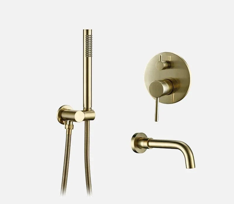Mitigeur Baignoire Douche Doré Mat Brossé Finition Anti-Traces – Vertane