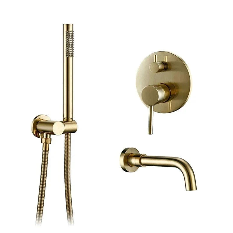 Mitigeur Baignoire Douche Doré Mat Brossé Finition Anti-Traces – Vertane