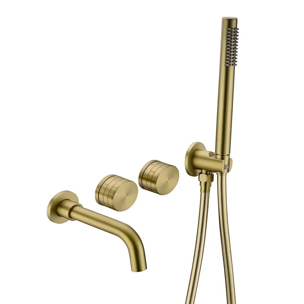 Mitigeur Baignoire Encastrable Noir Brossé Laiton Massif Pose Discrète – Vertane