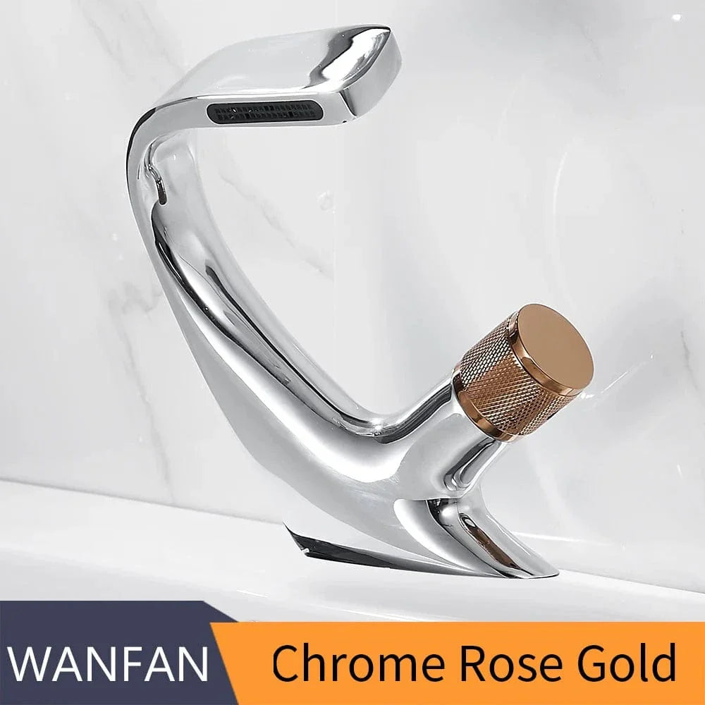 Mitigeur Lavabo Cascade Flux Large et Silencieux Design Épuré – Solvane