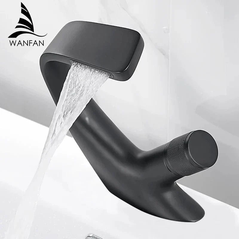 Mitigeur Lavabo Cascade Flux Large et Silencieux Design Épuré – Solvane